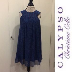 ❤️SALE! 100% Silk Calypso Christiane Celle Dress